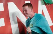 23 May 2023; Republic of Ireland goalkeeper Jason Healy celebrates after the UEFA European U17 Championship Final Tournament match between Hungary and Republic of Ireland at Pancho Aréna in Felcsút, Hungary. Photo by David Balogh/Sportsfile