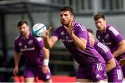 24 May 2023; Jean Kleyn receives the ball during a Munster Rugby squad training session at Hamilton RFC in Cape Town, South Africa. Photo by Sportsfile