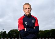 24 May 2023; Tom Grivosti poses for a portrait after a St Patrick's Athletic media conference at Richmond Park in Dublin. Photo by Piaras Ó Mídheach/Sportsfile