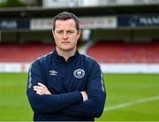24 May 2023; Newly appointed St Patrick's Athletic manager Jon Daly poses for a portrait after a St Patrick's Athletic media conference at Richmond Park in Dublin. Photo by Piaras Ó Mídheach/Sportsfile