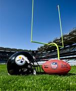 25 May 2023; The Pittsburgh Steelers made a welcome return to Croke Park today, where they played in the first ever NFL game in Ireland in 1997. The Steelers plan to grow their fanbase and the game of American Football in Ireland as part of the NFL’s ‘Global Markets Program’. Photo by Brendan Moran/Sportsfile