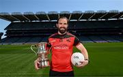 25 May 2023; Cian Ó Duinnín of Béal Átha an Ghaorthaidh, Cork, during the GAA’s Annual Comórtas Peile na Gaeltachta launched at Croke Park in Dublin. Photo by Harry Murphy/Sportsfile