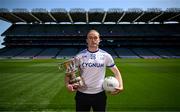 25 May 2023; Damien Ó hÚrdail of Cill na Martra, Cork, during the GAA’s Annual Comórtas Peile na Gaeltachta launched at Croke Park in Dublin. Photo by Harry Murphy/Sportsfile
