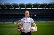 25 May 2023; Damien Ó hÚrdail of Cill na Martra, Cork, during the GAA’s Annual Comórtas Peile na Gaeltachta launched at Croke Park in Dublin. Photo by Harry Murphy/Sportsfile