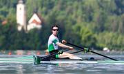 26 May 2023; Siobhan McCrohan of Ireland competes in the Lightweight Women's Single Sculls Repechage during day 2 of the European Rowing Championships 2023 at Bled in Slovenia. Photo by Vid Ponikvar/Sportsfile