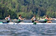 26 May 2023; The Ireland team, from left, Aifric Keogh, Tara Hanlon, Fiona Murtagh and Eimear Lambe compete in the Women's Four Repechage during day 2 of the European Rowing Championships 2023 at Bled in Slovenia. Photo by Vid Ponikvar/Sportsfile