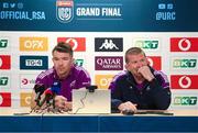 26 May 2023; Munster captain Peter O’Mahony and Munster coach Graham Rowntree during a press conference after the Munster rugby captain's run at DHL Stadium in Cape Town, South Africa. Photo by Sportsfile