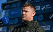 26 May 2023; Shelbourne manager Damien Duff is interviewed before the SSE Airtricity Men's Premier Division match between Bohemians and Shelbourne at Dalymount Park in Dublin. Photo by Seb Daly/Sportsfile