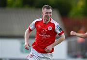 26 May 2023; Mark Doyle of St Patrick's Athletic celebrates after scoring his side's first goal during the SSE Airtricity Men's Premier Division match between St Patrick's Athletic and Dundalk at Richmond Park in Dublin. Photo by Tyler Miller/Sportsfile