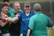 26 May 2023; Mayo manager Sean Deane celebrates after the 2023 Electric Ireland Connacht GAA Football Minor Championship Final between Galway and Mayo at Tuam Stadium in Galway. Photo by Ray Ryan/Sportsfile
