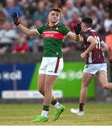 26 May 2023; Tommy Lydon of Mayo celebrates after scoring a penalty during the 2023 Electric Ireland Connacht GAA Football Minor Championship Final between Galway and Mayo at Tuam Stadium in Galway. Photo by Ray Ryan/Sportsfile