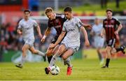26 May 2023; Shane Griffin of Shelbourne in action against Kris Twardek of Bohemians during the SSE Airtricity Men's Premier Division match between Bohemians and Shelbourne at Dalymount Park in Dublin. Photo by Seb Daly/Sportsfile