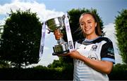 29 May 2023; In attendance at the launch of the 2023 TG4 All-Ireland Ladies Football Championships, at Durrow Castle in Durrow, Laois, is Claire Dunne of Sligo with the West County Hotel Cup. The very first All-Ireland Ladies Senior Football Final, between winners Tipperary and opponents Offaly, was played in Durrow in 1974, while the 2023 decider at Croke Park on Sunday August 13 will mark the LGFA’s 50th All-Ireland Senior Final. The 2023 TG4 All-Ireland Ladies Football Championships get underway on the weekend of June 10/11, with the opening round of Intermediate Fixtures. All games in the 2023 TG4 All-Ireland Championships will be available live to viewers, either on TG4 or via the LGFA’s live-streaming portal: https://bit.ly/3oktfD5 #ProperFan Photo by Brendan Moran/Sportsfile