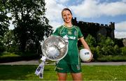 29 May 2023; In attendance at the launch of the 2023 TG4 All-Ireland Ladies Football Championships, at Durrow Castle in Durrow, Laois, is Niamh O’Sullivan of Meath with the Brendan Martin Cup. The very first All-Ireland Ladies Senior Football Final, between winners Tipperary and opponents Offaly, was played in Durrow in 1974, while the 2023 decider at Croke Park on Sunday August 13 will mark the LGFA’s 50th All-Ireland Senior Final. The 2023 TG4 All-Ireland Ladies Football Championships get underway on the weekend of June 10/11, with the opening round of Intermediate Fixtures. All games in the 2023 TG4 All-Ireland Championships will be available live to viewers, either on TG4 or via the LGFA’s live-streaming portal: https://bit.ly/3oktfD5 #ProperFan Photo by Brendan Moran/Sportsfile