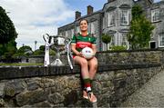 29 May 2023; In attendance at the launch of the 2023 TG4 All-Ireland Ladies Football Championships, at Durrow Castle in Durrow, Laois, is Maria Reilly of Mayo with the Brendan Martin Cup. The very first All-Ireland Ladies Senior Football Final, between winners Tipperary and opponents Offaly, was played in Durrow in 1974, while the 2023 decider at Croke Park on Sunday August 13 will mark the LGFA’s 50th All-Ireland Senior Final. The 2023 TG4 All-Ireland Ladies Football Championships get underway on the weekend of June 10/11, with the opening round of Intermediate Fixtures. All games in the 2023 TG4 All-Ireland Championships will be available live to viewers, either on TG4 or via the LGFA’s live-streaming portal: https://bit.ly/3oktfD5 #ProperFan Photo by Brendan Moran/Sportsfile