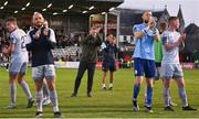26 May 2023; Shelbourne manager Damien Duff, centre, after the SSE Airtricity Men's Premier Division match between Bohemians and Shelbourne at Dalymount Park in Dublin. Photo by Seb Daly/Sportsfile