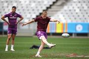 26 May 2023; Ben Healy practices kicking during the Munster rugby captain's run at DHL Stadium in Cape Town, South Africa. Photo by Sportsfile