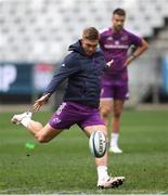 26 May 2023; Jack Crowley practices kicking during the Munster rugby captain's run at DHL Stadium in Cape Town, South Africa. Photo by Sportsfile