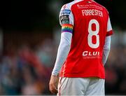 26 May 2023; Chris Forrester of St Patrick's Athletic wearing a rainbow captain's armband during the SSE Airtricity Men's Premier Division match between St Patrick's Athletic and Dundalk at Richmond Park in Dublin. Photo by Tyler Miller/Sportsfile