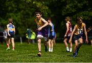 27 May 2023; Athletes competing in the u12 boys mixed distance relay race during the Community Games Indoor Team and Cross Country Finals at Gormanston College in Gormanston, Meath. Photo by Eóin Noonan/Sportsfile
