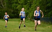 27 May 2023; Athletes competing in the u12 girls mixed distance relay race during the Community Games Indoor Team and Cross Country Finals at Gormanston College in Gormanston, Meath. Photo by Eóin Noonan/Sportsfile