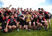 27 May 2023; East Cork players celebrate with the trophy after the GAA Celtic Challenge Cup Finals match between East Cork and Dublin at St Brendan’s Park in Birr, Offaly. Photo by Michael P Ryan/Sportsfile