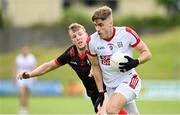 27 May 2023; Ian Maguire of Cork in action against Paul Mathews of Louth during the GAA Football All-Ireland Senior Championship Round 1 match between Louth and Cork at Páirc Tailteann in Navan, Meath. Photo by Seb Daly/Sportsfile