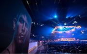 27 May 2023; A general view of a poster of Michael Conlan in the arena before the IBF Featherweight World Title bout between Michael Conlan and Luis Alberto Lopez at the SSE Arena in Belfast. Photo by Ramsey Cardy/Sportsfile