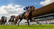 27 May 2023; Paddington, with Ryan Moore up, on the way to winning Tattersalls Irish 2000 Guineas G1 during the Tattersalls Irish Guineas Festival at The Curragh Racecourse in Kildare. Photo by Matt Browne/Sportsfile
