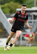27 May 2023; Liam Jackson of Louth celebrates after scoring his side's first goal during the GAA Football All-Ireland Senior Championship Round 1 match between Louth and Cork at Páirc Tailteann in Navan, Meath. Photo by Seb Daly/Sportsfile