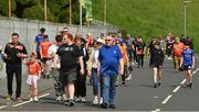 27 May 2023; Armagh fans arriving for the GAA Football All-Ireland Senior Championship Round 1 match between Armagh and Westmeath at the BOX-IT Athletic Grounds in Armagh. Photo by Oliver McVeigh/Sportsfile