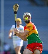 27 May 2023; Martin Kavanagh of Carlow scores a point during the Joe McDonagh Cup Final match between Carlow and Offaly at Croke Park in Dublin. Photo by Tyler Miller/Sportsfile
