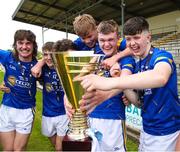 27 May 2023; Tipperary players celebrate with the trophy after the GAA Celtic Challenge Cup Finals match between Galway and Tipperary at St Brendan’s Park in Birr, Offaly. Photo by Michael P Ryan/Sportsfile