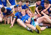 27 May 2023; Tipperary players, including captain Bobby Power, centre, celebrate with the trophy after the GAA Celtic Challenge Cup Finals match between Galway and Tipperary at St Brendan’s Park in Birr, Offaly. Photo by Michael P Ryan/Sportsfile