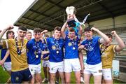 27 May 2023; Tipperary players celebrate with the trophy after the GAA Celtic Challenge Cup Finals match between Galway and Tipperary at St Brendan’s Park in Birr, Offaly. Photo by Michael P Ryan/Sportsfile *** NO REPRODUCTION FEE***