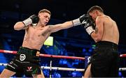 27 May 2023; Kurt Walker, left, in action against Maicol Velazco during their featherweight bout at the SSE Arena in Belfast. Photo by Ramsey Cardy/Sportsfile