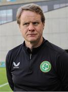 27 May 2023; Republic of Ireland head coach Colin O'Brien before the UEFA European U17 Championship Quarter-Final match between Spain and Republic of Ireland at Hidegkuti Hándor Stadium in Budapest, Hungary. Photo by Laszlo Szirtesi/Sportsfile