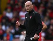 27 May 2023; Derry manager Ciaran Meenagh before the GAA Football All-Ireland Senior Championship Round 1 match between Derry and Monaghan at Celtic Park in Derry. Photo by Harry Murphy/Sportsfile