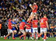 27 May 2023; Jean Kleyn of Munster wins a lineout during the United Rugby Championship Final match between DHL Stormers and Munster at DHL Stadium in Cape Town, South Africa. Photo by Ashley Vlotman/Sportsfile