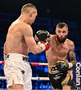 27 May 2023; Anthony Cacace, right, in action against Damian Wrzesinski during their IBO World Super-Featherweight title bout at the SSE Arena in Belfast. Photo by Ramsey Cardy/Sportsfile