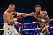 27 May 2023; Anthony Cacace, right, in action against Damian Wrzesinski during their IBO World Super-Featherweight title bout at the SSE Arena in Belfast. Photo by Ramsey Cardy/Sportsfile