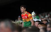27 May 2023; Paudie O’Shea of Carlow watches on from the bench during the Joe McDonagh Cup Final match between Carlow and Offaly at Croke Park in Dublin. Photo by Tyler Miller/Sportsfile
