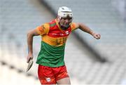 27 May 2023; Martin Kavanagh of Carlow celebrates after the final whistle during the Joe McDonagh Cup Final match between Carlow and Offaly at Croke Park in Dublin. Photo by Tyler Miller/Sportsfile