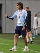 27 May 2023; Spain head coach Julen Guerrero during the UEFA European U17 Championship Quarter-Final match between Spain and Republic of Ireland at Hidegkuti Hándor Stadium in Budapest, Hungary. Photo by Laszlo Szirtesi/Sportsfile