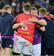 27 May 2023; Scott Buckley, right, and Peter O'Mahony of Munster celebrate after the United Rugby Championship Final match between DHL Stormers and Munster at DHL Stadium in Cape Town, South Africa. Photo by Grant Pitcher/Sportsfile