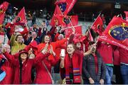 27 May 2023; Munster supporters cheer their side after the United Rugby Championship Final match between DHL Stormers and Munster at DHL Stadium in Cape Town, South Africa. Photo by Nic Bothma/Sportsfile