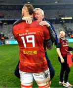 27 May 2023; RG Snyman of Munster, 19, celebrates after the United Rugby Championship Final match between DHL Stormers and Munster at DHL Stadium in Cape Town, South Africa. Photo by Ashley Vlotman/Sportsfile