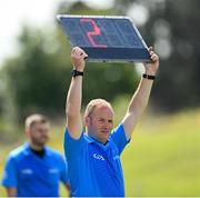 27 May 2023; Sideline official Kevin Faloon during the GAA Football All-Ireland Senior Championship Round 1 match between Louth and Cork at Páirc Tailteann in Navan, Meath. Photo by Seb Daly/Sportsfile