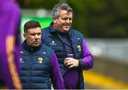 28 May 2023; Wexford manager Darragh Egan, right, with selector Willie Cleary during the Leinster GAA Hurling Senior Championship Round 5 match between Wexford and Kilkenny at Chadwicks Wexford Park in Wexford. Photo by Eóin Noonan/Sportsfile