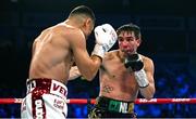 27 May 2023; Michael Conlan, right, in action against Luis Alberto Lopez during their IBF Featherweight World Title bout during their IBF Featherweight World Title bout at the SSE Arena in Belfast. Photo by Ramsey Cardy/Sportsfile